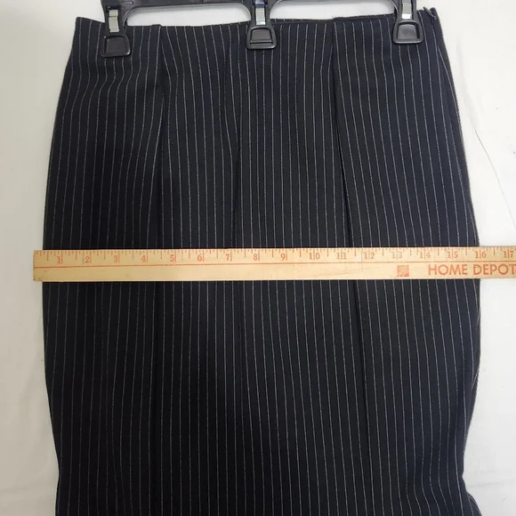 Express High Waisted Pinstripe Peplum Pencil Skirt - Picture 5 of 7